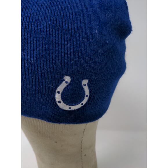 NFL Indianapolis Colts Beanie Hat OSFA Blue & White Embroidered & Graphic Logos - Picture 5 of 11